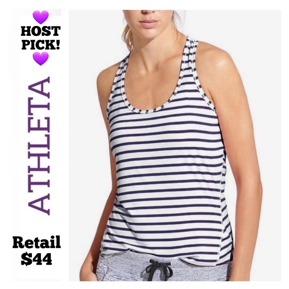 Athleta Tops - Athleta top FINAL PRICE! $44 Retail, Chi Stripe Racerback Tank top Sz small